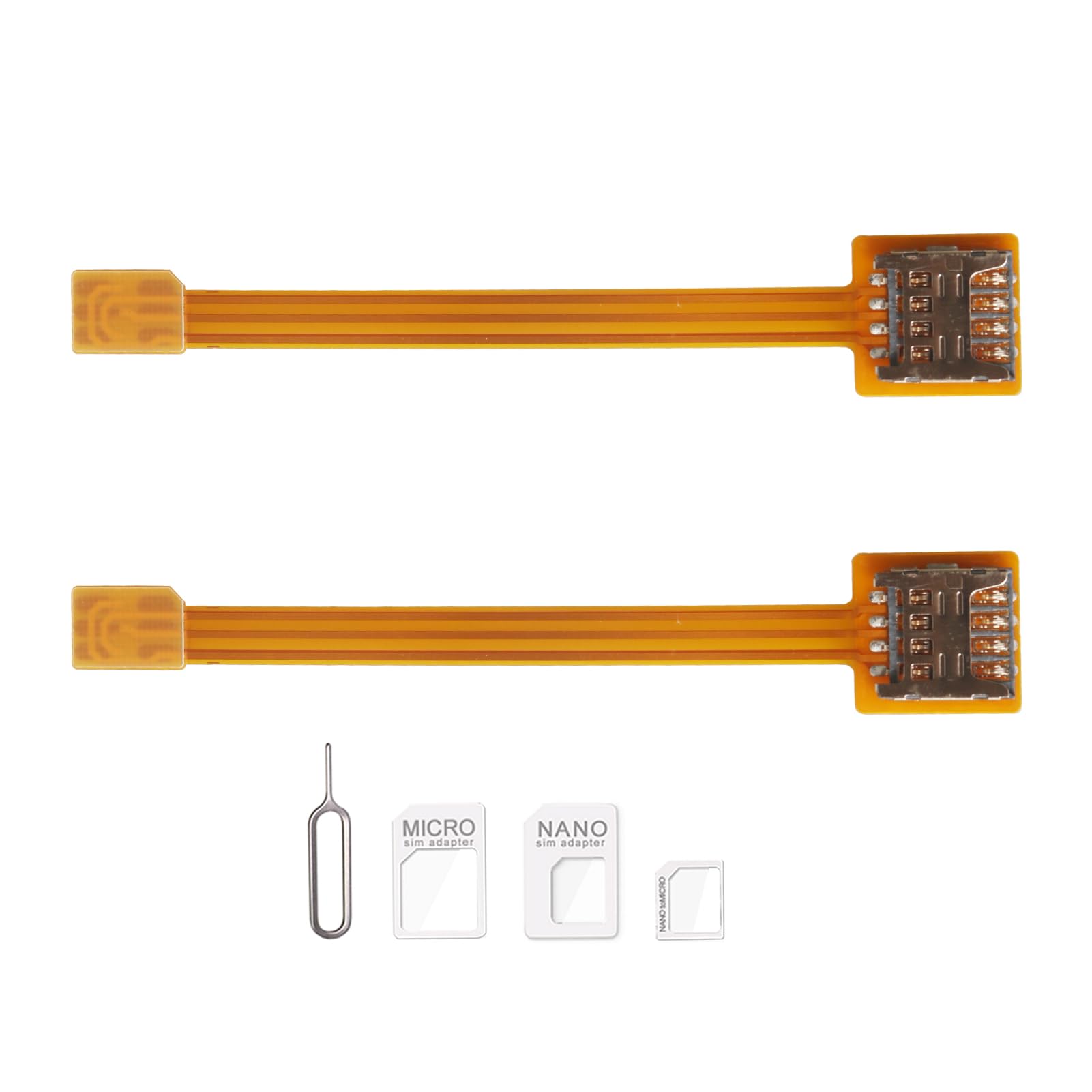 Nano SIM to Micro SIM Card Extension Cable Cell Phone Card Slot Cable Adapter FPC Test Board SIM Card Holder Repair Test Board Card Reader Length 3.9in/10cm（2pcs）