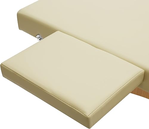 Miniatura 5 de Saloniture Mesa de masaje portátil para terapia física plataforma de tratamiento de estiramiento de baja a tierra color crema