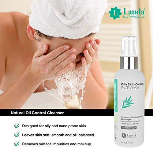 Lauda Botanicals Daily Face Wash – Anti Aging Exfoliating Moisturizing Facial Cleanser With Vitamin C, Antioxidants, 9X Organic Herbs And Fruits For Combination And Oily Skin, 4 Oz #TOP3