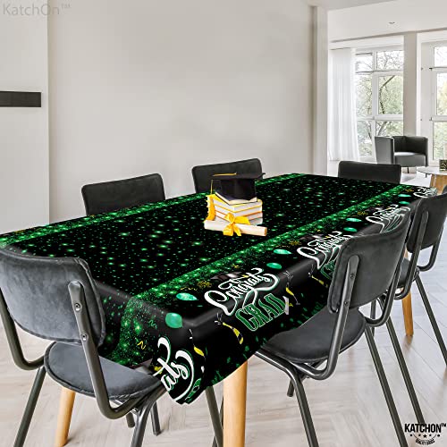 Image of KatchOn, Green and Black Graduation Tablecloths - XtraLarge 108x54 Inch, Pack of 3 | Green and Black Graduation Decorations 2026 | Graduation Tablecloth 2026, Graduation Table Decorations