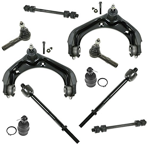 TRQ Front Steering & Suspension Kit Ball Joint Control Arm with Ball Joint Sway Bar Stabilizer Link Tie Rod Compatible with 2006-2010 Ford Explorer 2007-2010 Explorer Sport Trac Mercury Mountaineer