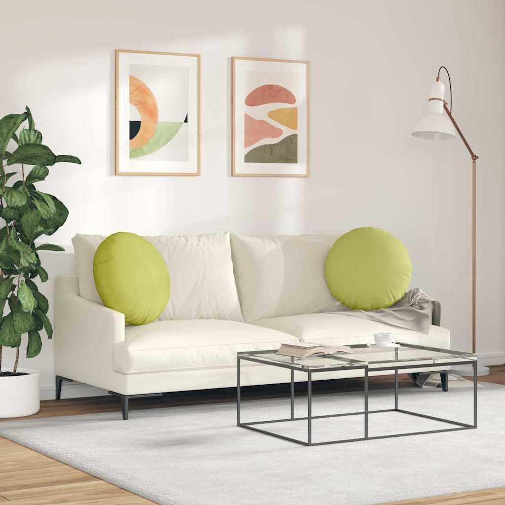 Juego de 2 cojines para el suelo, 50 x 50 x 19 cm, color verde claro