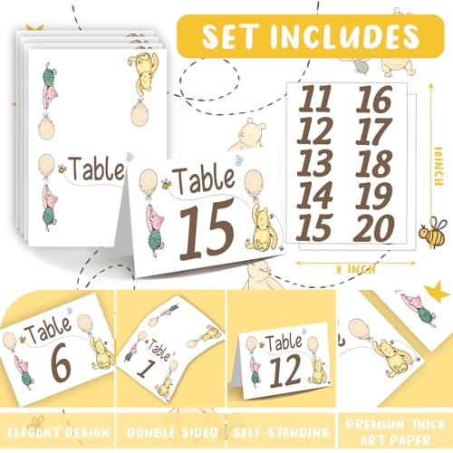 20 pièces au centre de table Winnie pour organiser facilement vos tables de fête
