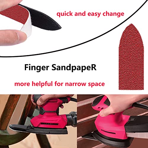 Dobetter 150Pcs Sandpaper For Wood, Sandpaper Assortment, Mouse Sander Pads Sanding Paper 60 80 120 180 240 Grit Sandpaper For Detail Sander, Finger Sander And Oscillating Tool -Msp3 #TOP2