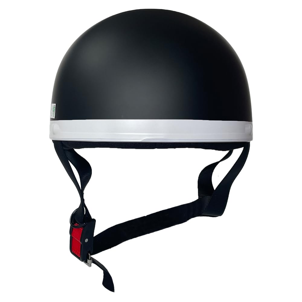 Amazon.co.jp: B&B 白ツバ半キャップ ヘルメット マットブラック