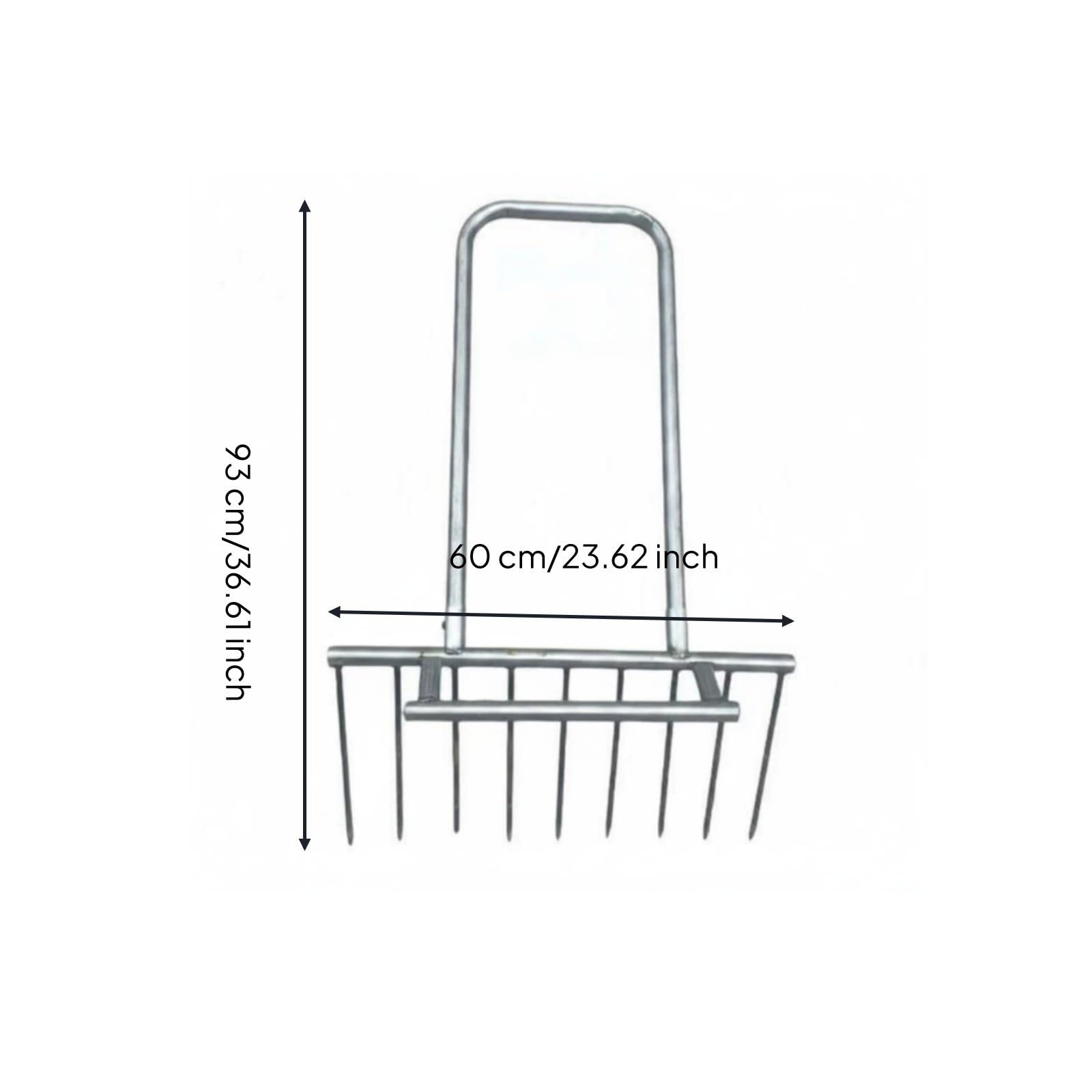 Scavo Aglio Forcone Giardinaggio Scavo Tuberi Attrezzo Colo Sollevamento Patate Testa a 9 Denti Acciaio al Manganese Lunga Durata Ergonomico Adatta per Giardini Residenziali