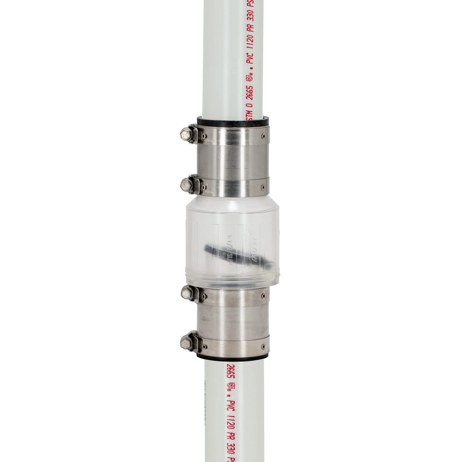 ProCheck Válvula de retención silenciosa de la bomba de sumidero con acoplamientos mejorados resistentes a las vibraciones, 1-1/2"