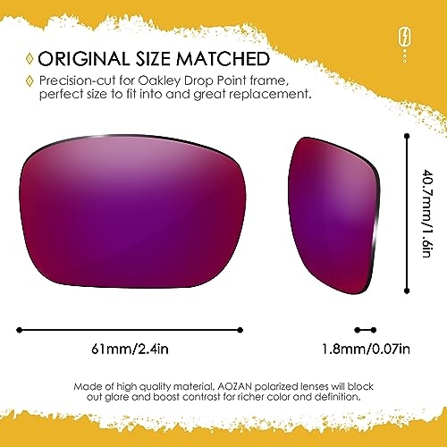 Image of ANSI Z87.1 Replacement Lenses For Oakley Drop Point OO9367 Sunglasses