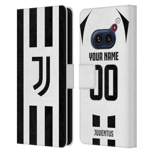 Head Case Designs Officially Licensed Custom Customized Personalized Juventus Football Club Home 2024/25 Kit Leather Book Wallet Case Cover Compatible with Nothing Phone (2a)