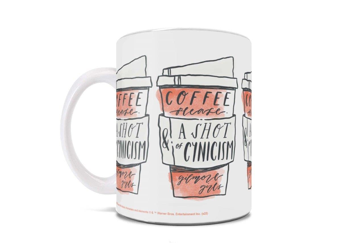 Trend Setters Gilmore Girls – A Shot of Cynicism – Una taza de café de cerámica de 11 onzas – Producto oficial – Perfecto para regalar o coleccionar