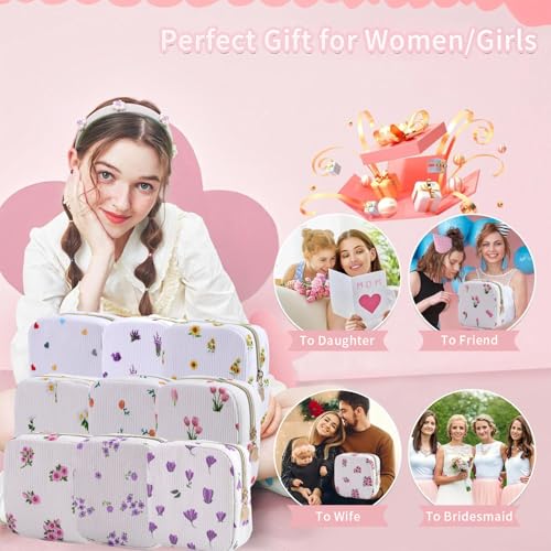 Image of 2-Pack Period Bag for Women Girls, Portable Corduroy Sanitary Napkin Storage Bag Period Pouch Small Discreet Menstrual Pouch, Sanitary Pads Bag Period Kits Tampons Holder for First Period