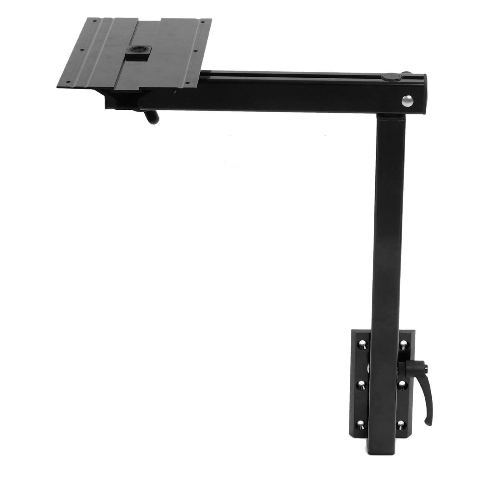 Marvix Gamba da tavolo staccabile girevole a 360 gradi nera Base di montaggio rimovibile Sistema gambe RV per T5 T6 Campervan Caravan Autocaravan Barca