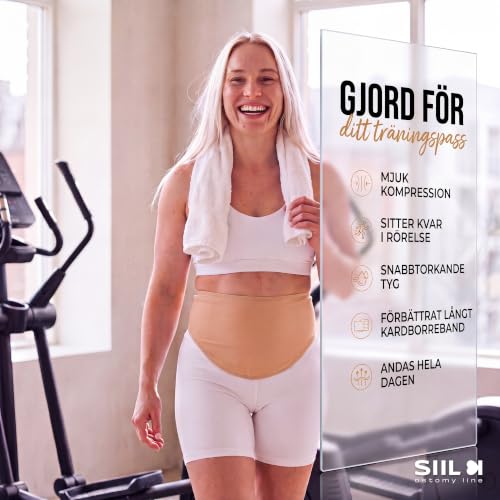 Image of SIIL Ostomy Belt Beige abdomen Colostomy, Ileostomy, Urostomy | Ostomy Bag Cover Swimming & Sports | Stoma Support Belt