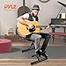 PYLE Drum Throne - Guitar Stool, Foldable & Portable Chair w/ Backrest & Footrest, Adjustable Music Stool for Adults, Padded Cushioned Seat & Back
