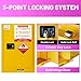 30 Gallon Flammable Storage Cabinet, 35” x 23” x 18” Fire Cabinets, 3-Point Lock System Safety Storages Cabinets, Galvanized Steel Chemical Storage Cabinet for Industrial, Commercial and Home