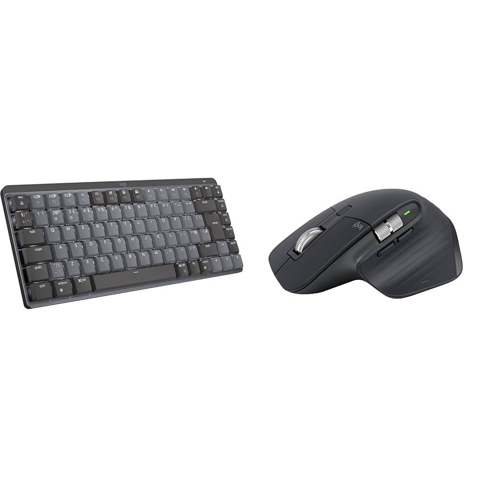 logitech mx mechanical mini wireless illuminated keyboard, linear switches, backlit, bluetooth, usb-