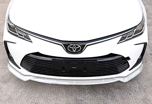 3PCS Front Bumper Lip Kit fit for Compatible with 2020-2021 Toyota Corolla, Sport-Style Splitter Trim Protection Spoiler, Air-Dam-Chin-Diffuser (Painted White)