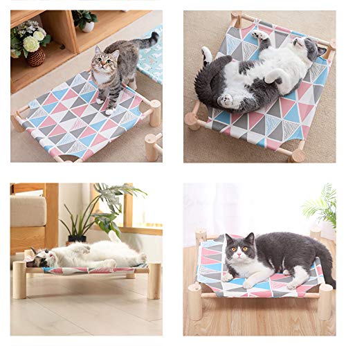 Paopo Cat Lounge Bed, Cat Hammock Cat Bed Pet Cot Cats And Small Dogs Hammock Lounge, Detachable Portable Indoor/Outdoor Use(Bluepink) #TOP4
