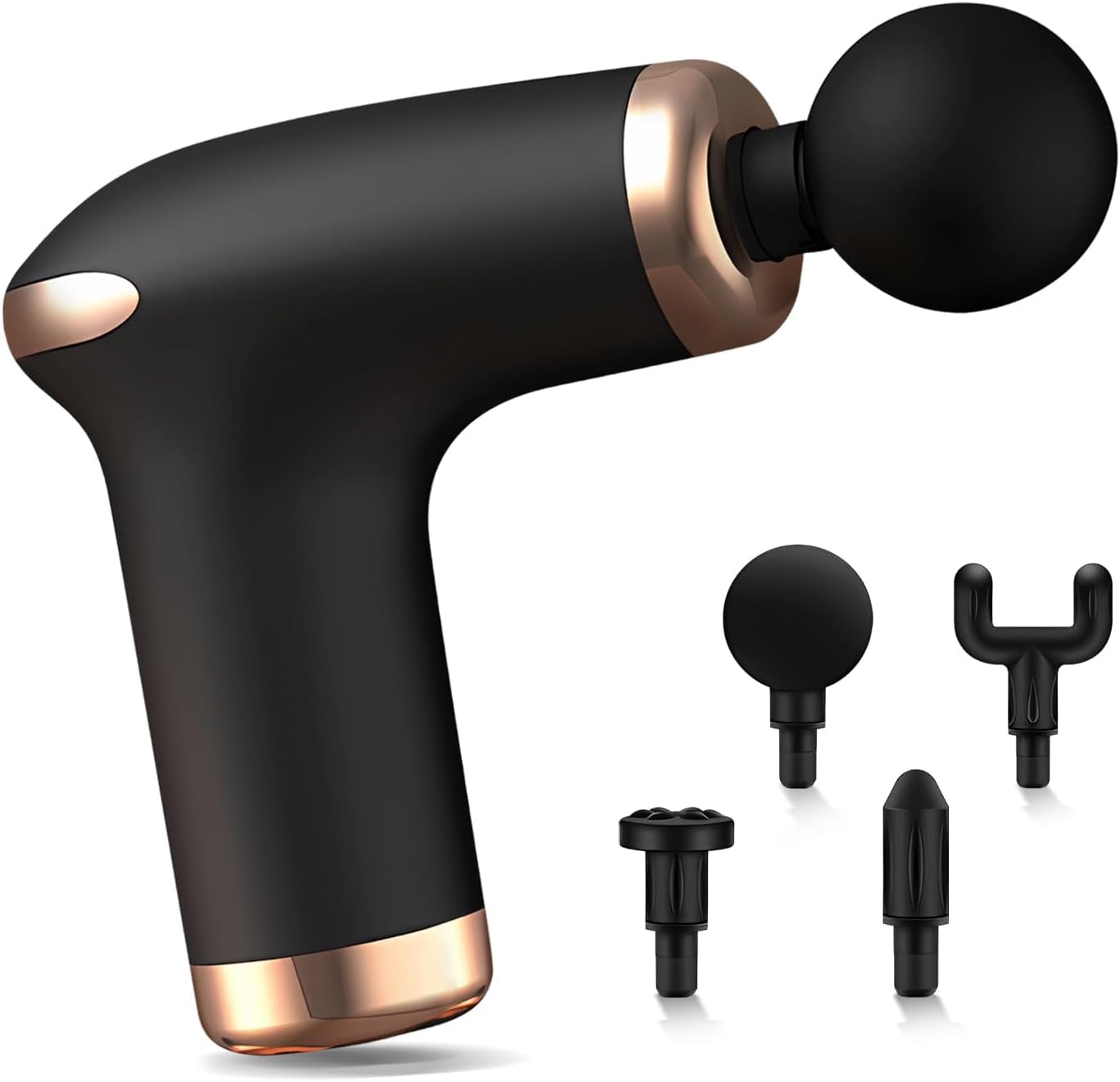 Anluomafuy Pistola de Masaje Muscular, Pistola De Masaje Tejido Profundo con 6 Velocidades y 4 Cabezales Intercambiables, Masajeador Eléctrico Portátil para Alivio Rápido del Dolor Muscular (negro)