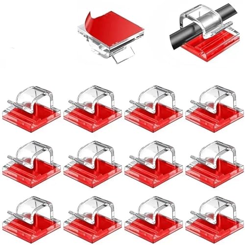 Adhesive Cable Clips 50Ppcs Adhesive Cable Wire Clips Clear Outdoor Management Organizer Cord Holder For Under Desk Car Wall TV for Under Desk miniatura 2