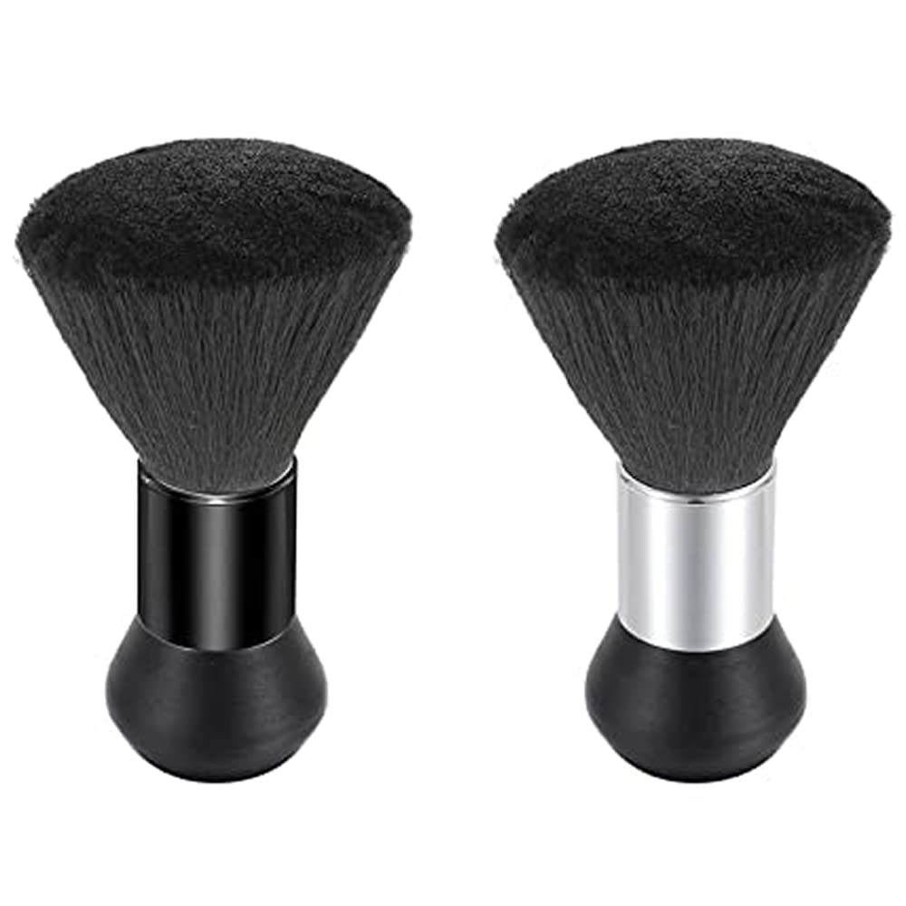 2Pcs Brocha de Peluquería,Cepillos Cuello Barbero Cepillo de Cuello para Barbero Salón Cepillo Barbero Profesional Suave Pelo,para Brocha de Peluquería Salón Peluquero Eliminar los Residuos