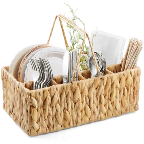 YCXNBHH Wicker Picnic Caddy