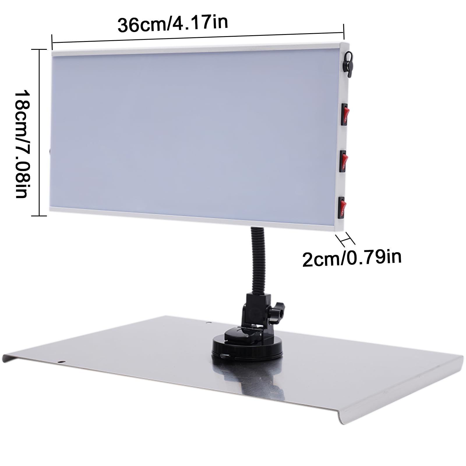 LED Line Board Light Car Dent Paintless Scratch Remover Repair 3Strip Lamp,Dent Reflector,Light Board with Convenient Switch Suction Cup,Adjustment LED Light Board for Cars,Motorcycles,Refrigerators