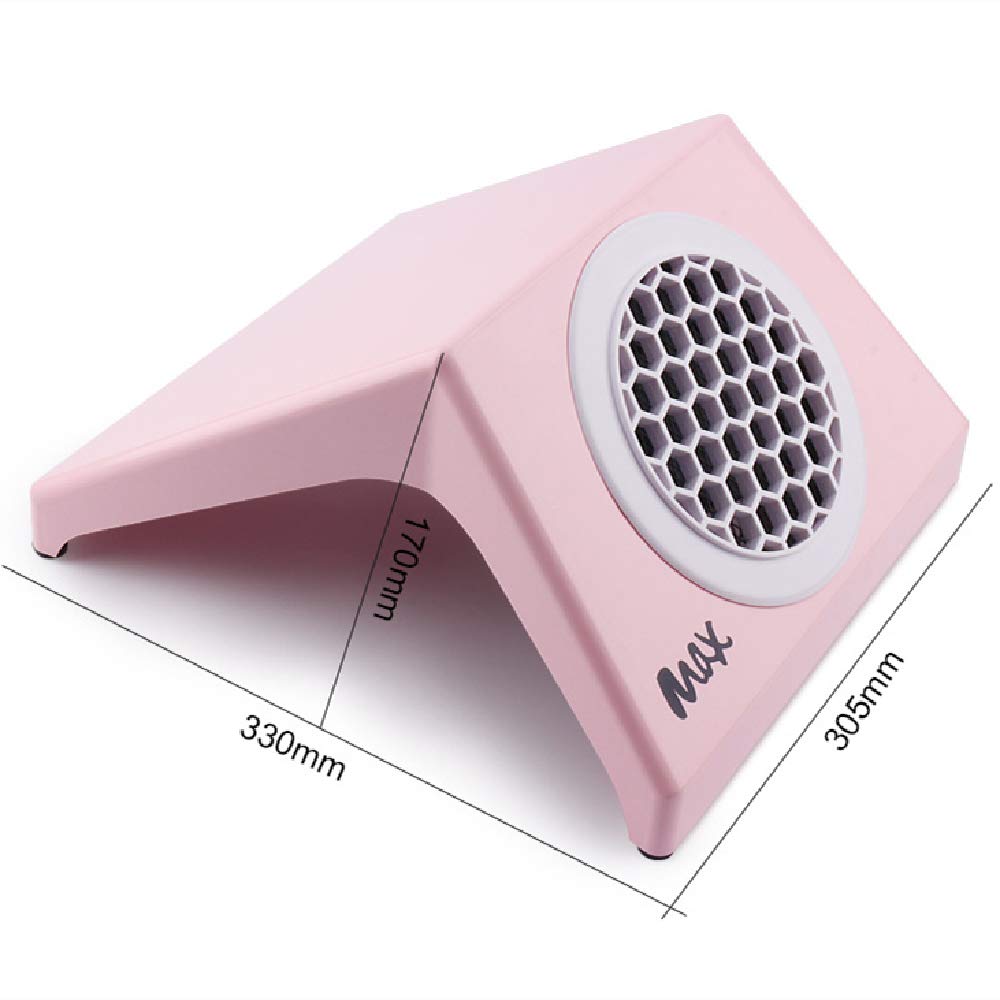 Aspirapolvere per unghie con sacchetti raccoglipolvere, 100W Manicure Aspirazione collettore polveri Estrattore Macchina, Professionale Nail Art Strumenti salone Attrezzature raccolta,Bianca