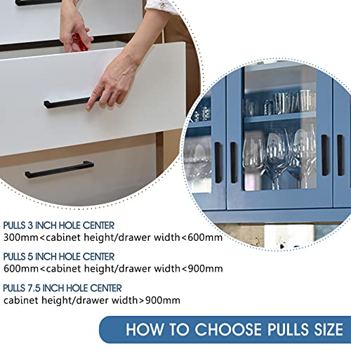 Nandsq 20 Pack 3 Inch Kitchen Cabinet Handles Matte Black Cabinet Pulls, Square Black Cabinet Handles Stainless Steel Kitchen Cabinet Hardware Black Drawer Pulls For Cabinets, Cupboard #TOP4