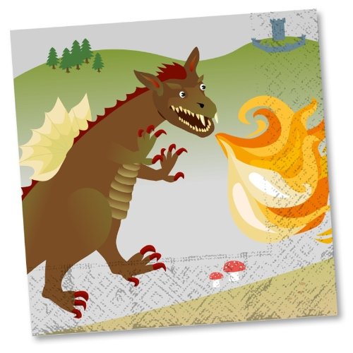 Drachen Partygeschirr Set Für 8 Personen – Mit Tellern, Bechern & Servietten Für Kindergeburtstag