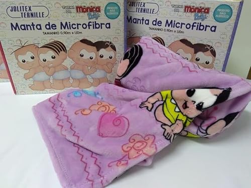 Manta Flannel Tdmonica Sansao e Mingau Jolitex Multicor Infantil Poliéster