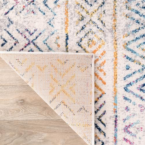 Tapete geométrico boho 7'10" x 10' multicolor miniatura 6