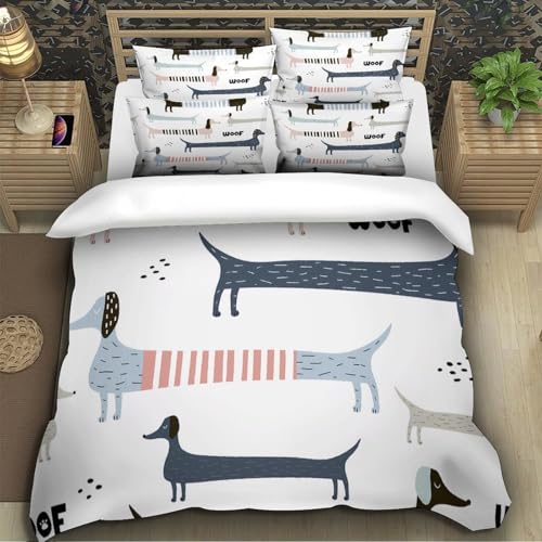 Parure de lit chiot blanc ultra douce en microfibre premium - 5