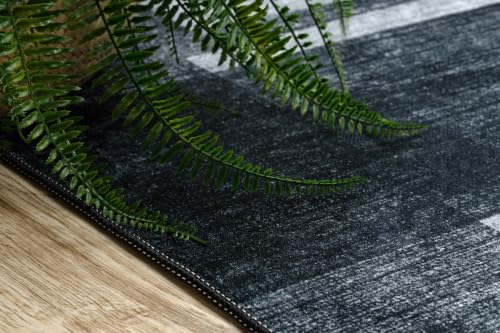 Alfombra antideslizante para pasillo Lotus Veneto 60911, confort de 100x270 cm en color gris moderno 8