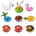 Produktbild KATOOM 9er Aufblasbarer Getränkehalter Schwimmender Becherhalter Flamingo Palm Island Inflatable Flaschenhalter Party Deko Badespielzeug Pool Bierhalter Untersetzer für Bier Getränke Saft