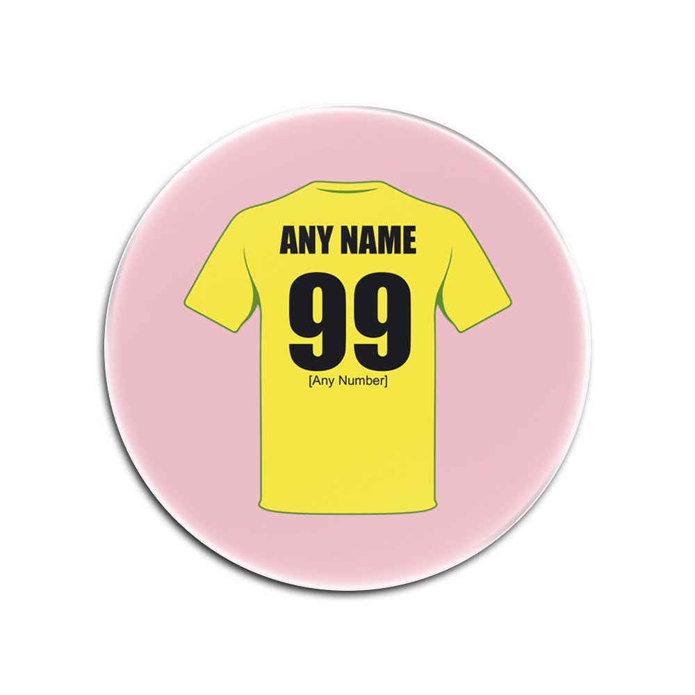 Dessous de verre Norwich City anti-traces en verre rose personnalisé pour vos tables