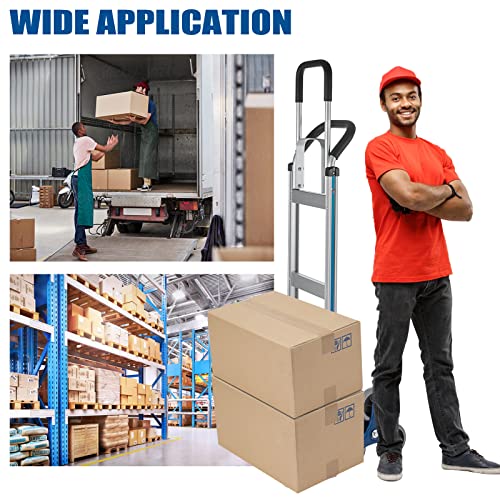Topdeep TOPE52342 2 In 1 Aluminum Hand Truck 650 Lb Capacity, Heavy Duty Stair Climbing Cart thumb #8