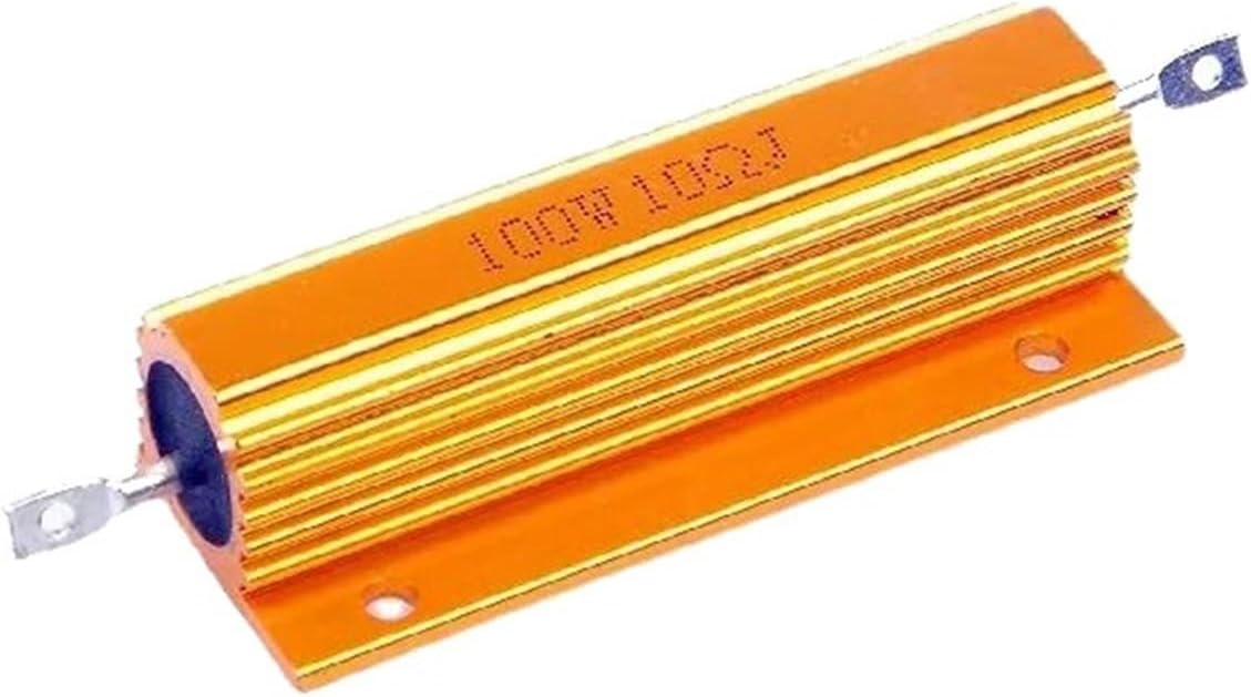 1pcs RX24 100W Aluminum Power Metal Shell Case Wirewound Resistor 1 1.2 1.5 1.8 2 2.2 2.5 3 3.3 4 4.7 5 6 7 8 9 Ohm(RX24 100W5.1K 1pcs)