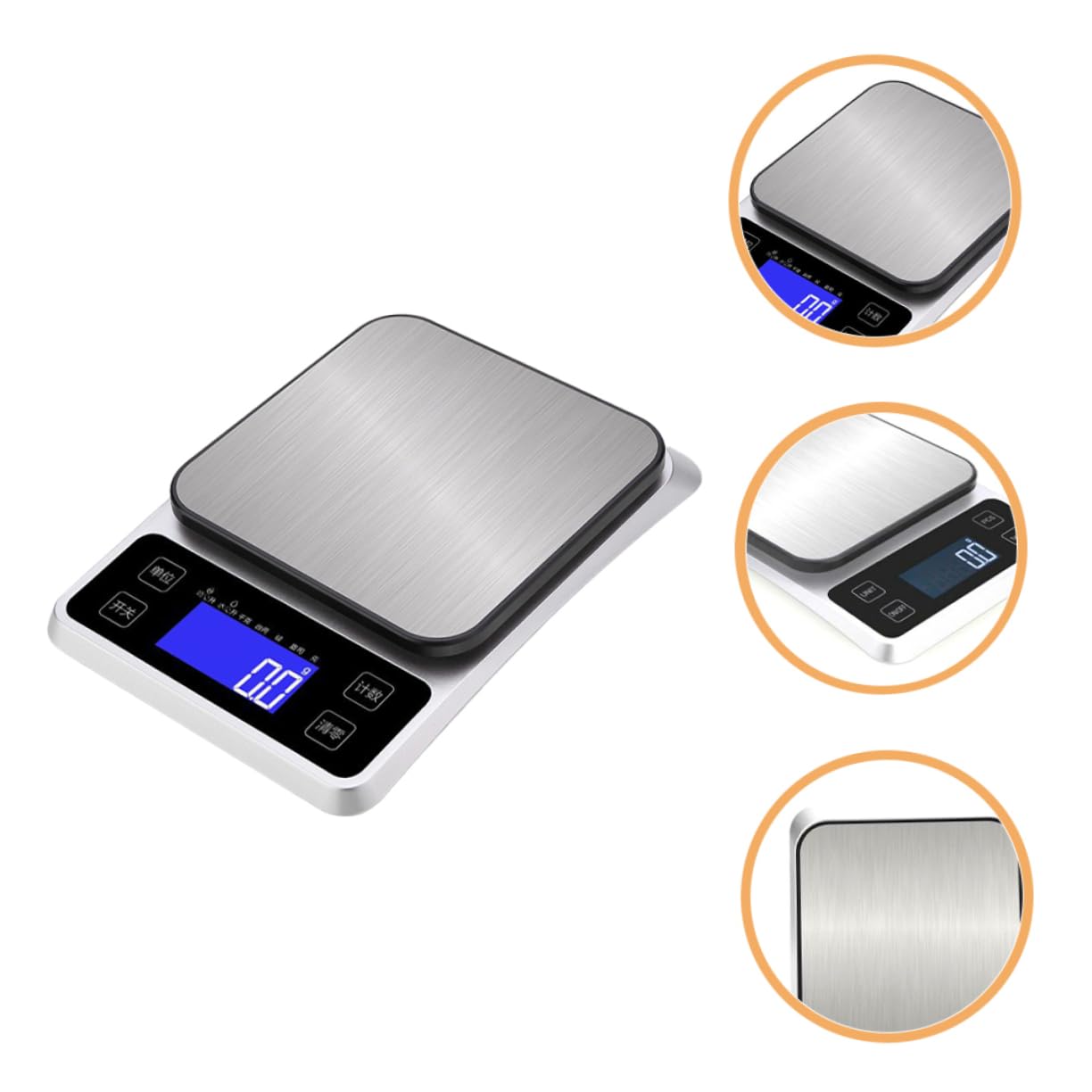 Edelstahl Elektronische Waage 5kg/1g Silber Hochpräzise