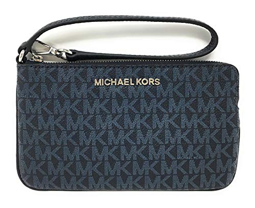 Michael Kors Jet Set Travel Large Top Zip Wristlet - Monogram PVC (Admiral)