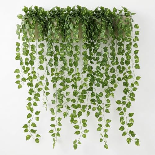 Image of Artificial Money Plant Vines, 8 Feet Tall, Pack of 6, Decorative Money Plant