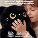 Imagen de Mewaii Almohadas de Peluche Gato Negro Kawaii Juguetes Stitch Que Respira para Dormir Lindo Cojines de Peluche Animales para Niños 50 cm