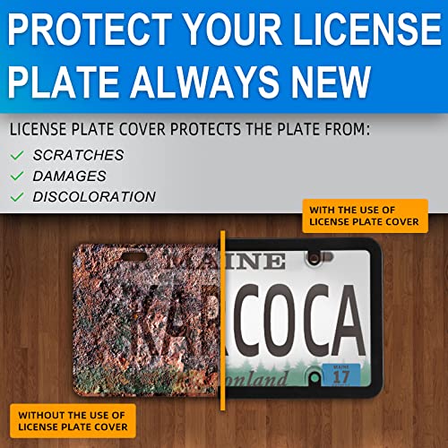 Clear License Plate Covers Unbreakable License Plate Covers Frame Shield Combo Fits Any Standard Us Plates,Novelty Bubble Design Covers - Screws Included #TOP2