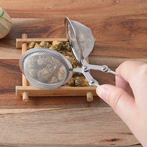 3 Pack Tea Infuser With Handle Tea Mesh Infuser Snap Ball Strainer Steep Loose Leaf Tea Infuser Fine Mesh Ball Tea Filter Tea Pincer Tea Infuser Busket Colador Infusor Té Metal Mesh Tea Filter Sifter #TOP5