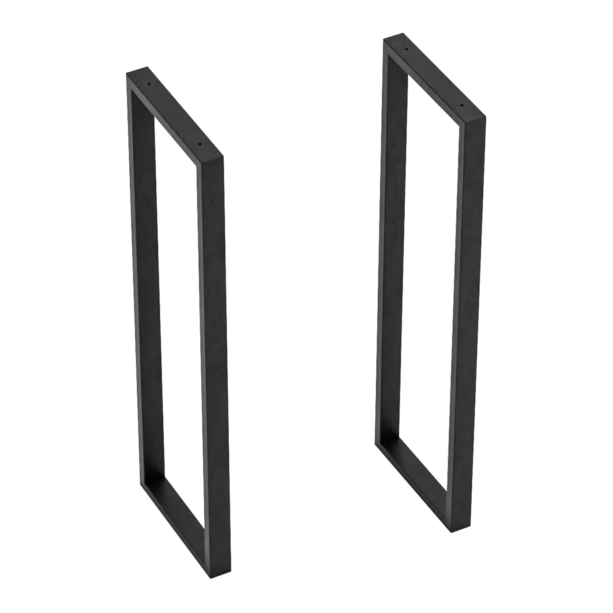 [en.casa] Set di 2 Gambe in Acciaio per Mobili Fai da Te Gambe Rettangolari per Tavolo Alto da Bar Consolle Bancone Altezza 87 cm Nero
