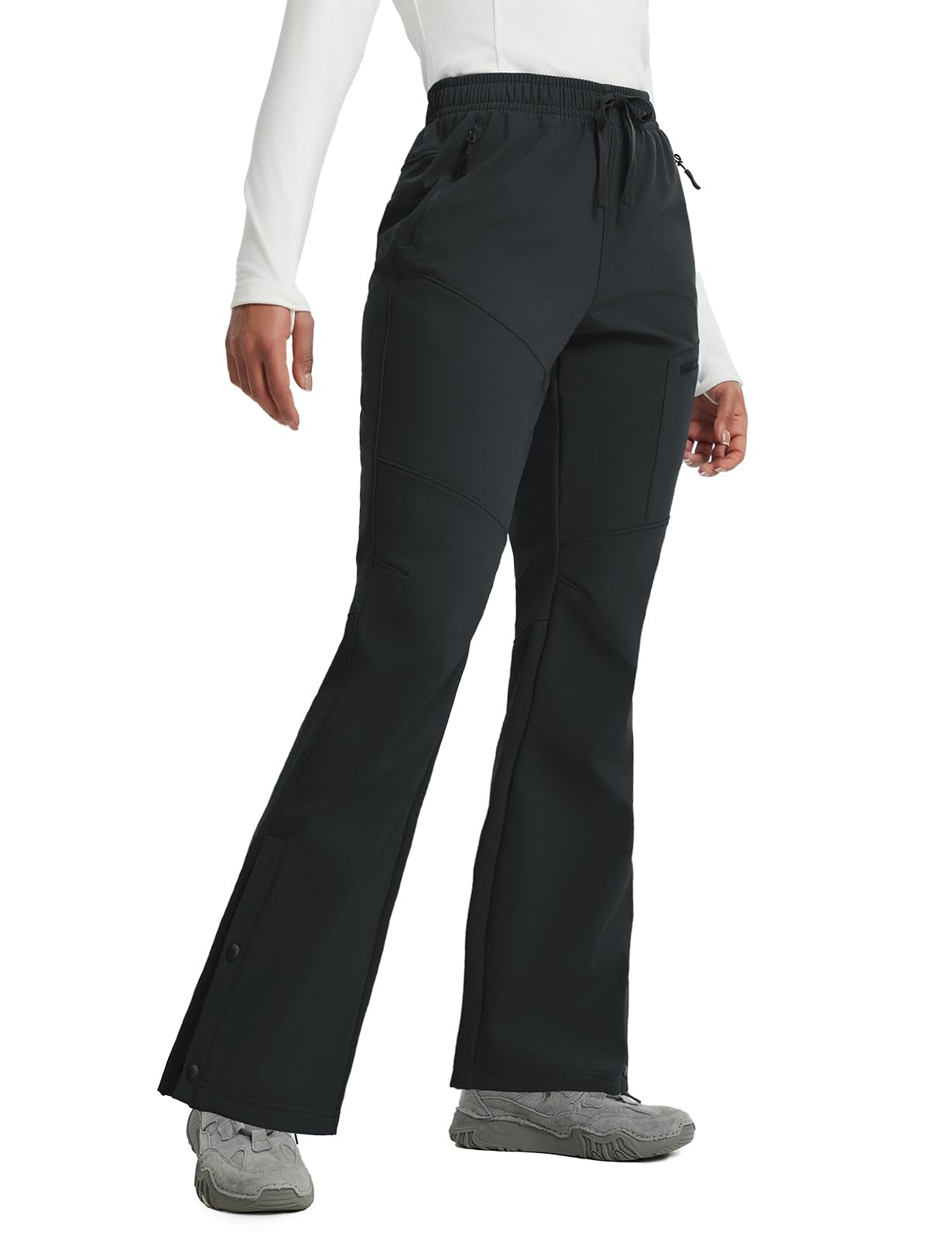 baleaf Pantalones de senderismo mujer softshell térmicos resistentes al agua viento esquí invierno