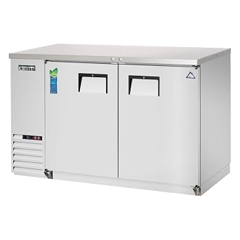 EBB48-SS 49 Stainless Steel Two-Door Solid Door Back Bar Cooler, 14-Cubic Feet, NSF