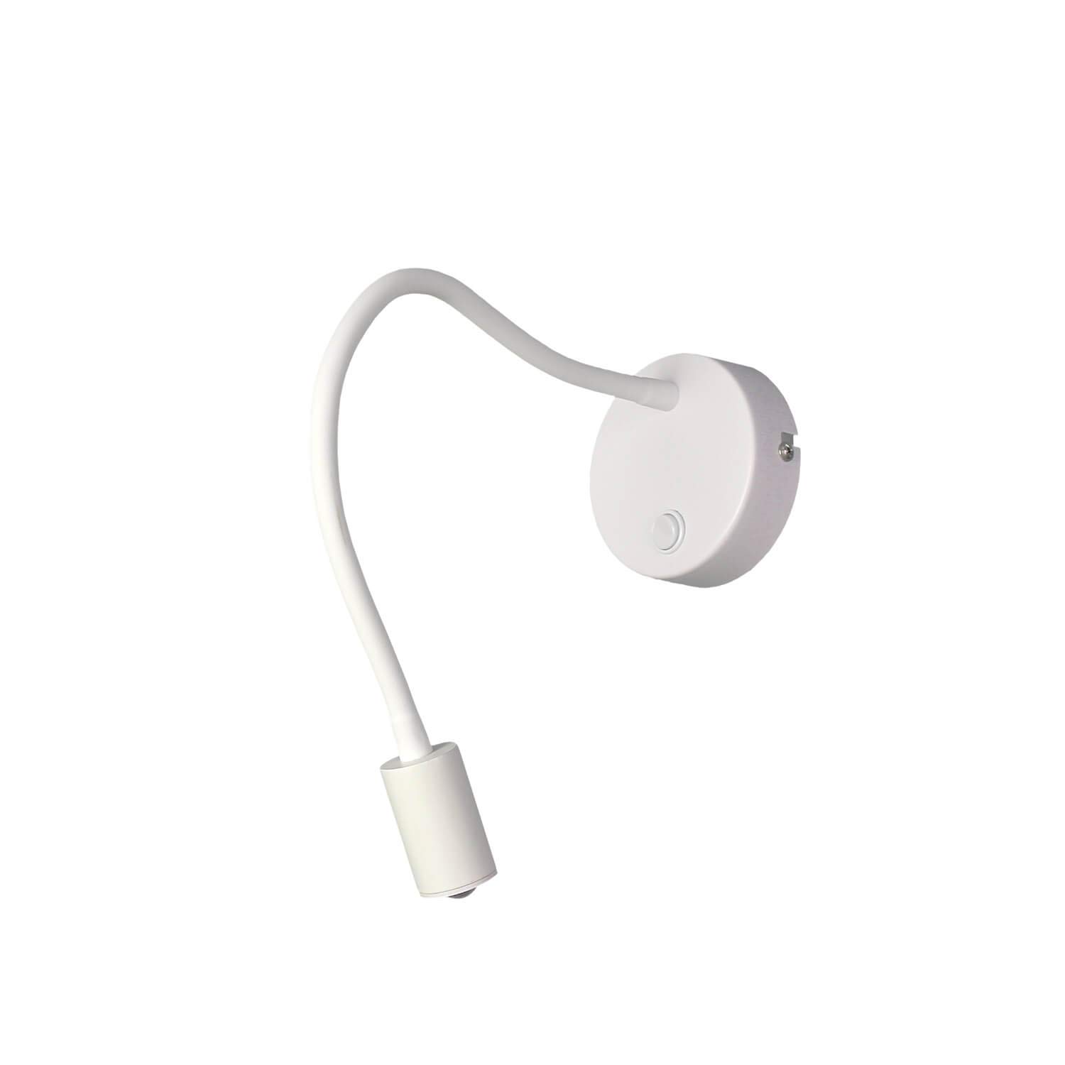 Aplique de pared interior LED punto flexible metal blanco 5W incluyendo luz de lectura ajustable lámpara de lectura lámpara de pared punto dormitorio