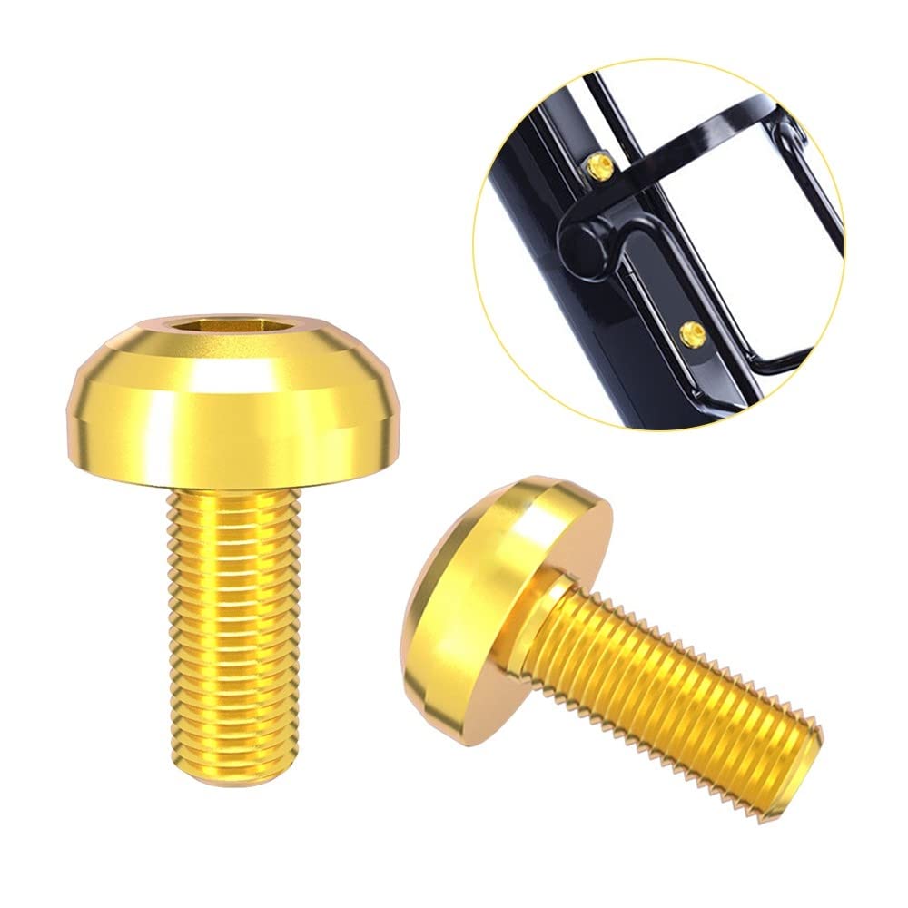 Set Da 4 Viti In Acciaio Inox 304 Per Portaborraccia Bici – 5x12 Mm, Testa Esagonale, Adatte Per MTB E Ciclismo (Colore: Nero, Argento, Blu, Rosso, Oro, Viola, Verde)