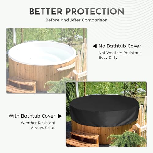 Cubierta redonda impermeable para jacuzzi 75''Dx12''H miniatura 3